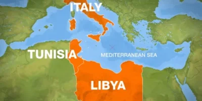 Tunisia Libya Italy maritime freight route