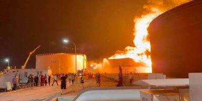 Zawiya Refinery Fire Drone Attack