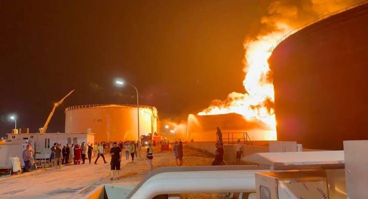 Zawiya Refinery Fire Drone Attack